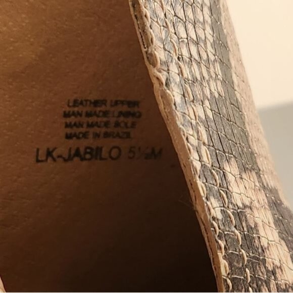 Lucky Brand Jabilo Snake Print Leather Block Heel Western Booties - Picture 8 of 9